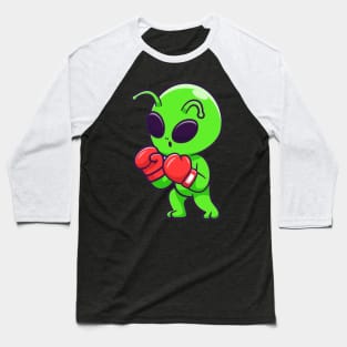 Cute alien boxing Baseball T-Shirt